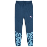 Puma individualFINAL Youth Football Training Sweatpants. (Ocean Tropic/Bright Aqua)