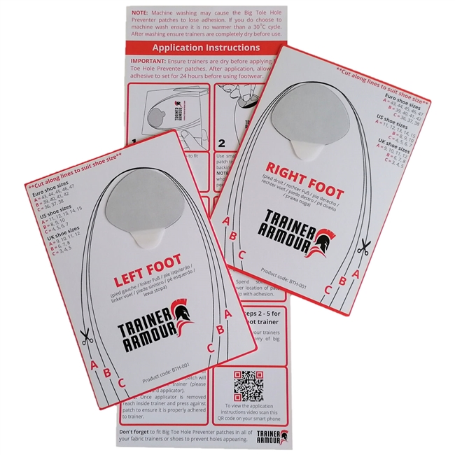 Trainer Armour Big Toe Hole Preventer patches