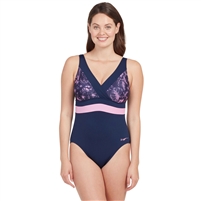 Zoggs Sunset Bloom Square Back One Piece Swimsuit. (Sunset Bloom)