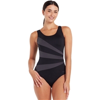 Zoggs Sandon Scoopback Women's Classic Swimsuit. (Black)