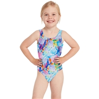 Zoggs Crazy Clams Girls Scoopback One Piece Swimsuit. (Crazy Clams)