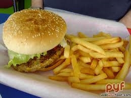 Garden Burger with Fries (V)