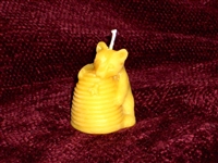 Bear and Skep Beeswax Candle