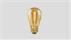 Green Creative S14 LED Bulb, Amber Lens, Filament Style | 1W, 2000K, E26 Base | 1FS14-820-A-R