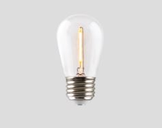 Green Creative Filament LED S14 Bulb | 1W, E26 Base, 2700K | 1FS14/827/R