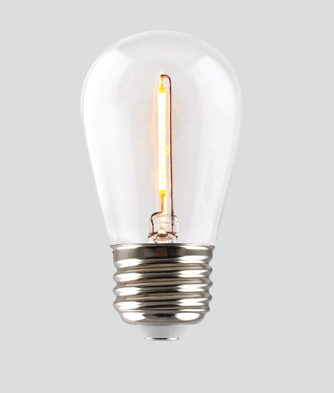 Green Creative Filament LED S14 Bulb | 1W, E26 Base, 2700K | 1FS14/827/R