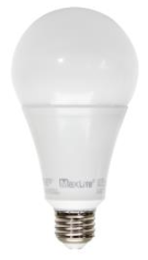 Maxlite 21 Watt LED A21 Bulb, High Output, Dimmable, 3000K, Replaces 150 Watt Incandescent, 21A21D30 - View Product