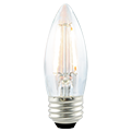 Green Creative, Decorative LED B11 Bulb | 3.3W, 2700K, E26 Base, Clear Lens | 3.3FB11DIM-927-E26
