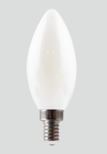 Green Creative, Decorative LED B11 Bulb | 3.3W, 2700K, E12 Base, Frosted Lens | 3.3FB11DIM-927-FR-R