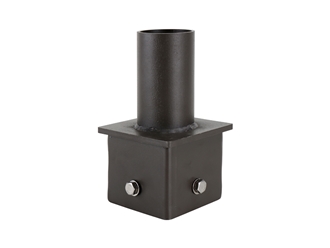 4" Square Pole Tenon Mount W/ 2-3/8" O.D. | Dark Bronze | 4SQ-SP-D