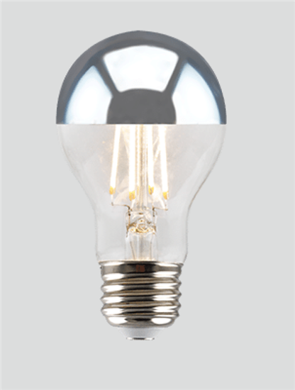 Green Creative A19 Silver Bowl Filament, 7.5 Watt, E26 Base, 120 Volt Dimmable, Replaces 60 Watt- View Product