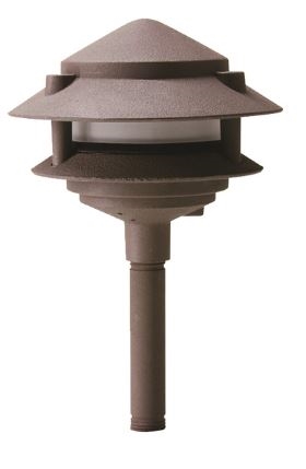 WestGate 12V LED Landscape Pagoda Light | 3W, 3000K, Powder-Coat Bronze | AA-145-BR