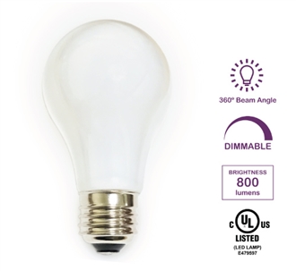 Aleddra LED A19 Bulb, 8 Watts, E26 Base (Case of 100)- View Product