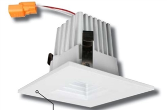 LED Recessed Retrofit Light, 9 Watts, 2 Inch White Square Baffle Trim, BLED-2T-BW-SQ-3K -View Product