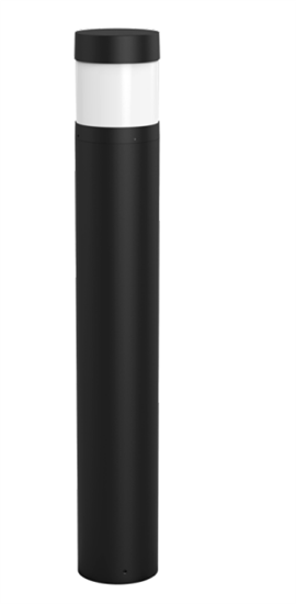 Westgate 42" Round LED Bollard | Multi-Watt (12W,16W,22W), Multi-CCT, Black Finish, Frosted Lens | BOL-42-R-C-F-MCTP-BK