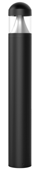Westgate 44" Round LED Bollard | Multi-Watt (12W,16W,22W), Multi-CCT, Black Finish, Clear Lens | BOL-44-R-C-C-MCTP-BK