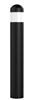 Westgate 44" Round LED Bollard | Multi-Watt (12W,16W,22W), Multi-CCT, Black Finish, Frosted Lens | BOL-44-R-C-F-MCTP-BK