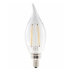 Halco, Decorative CA10 Filament LED Candelabra Bulb | 3.8W, 2700K, E12 Base | CA10CL4ANT-827-LED2