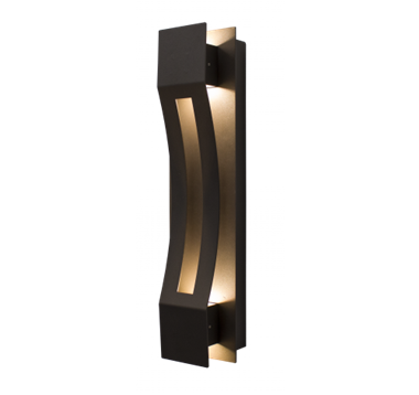 WestGate LED Wall Sconce Light | 10W, 3000K, Curve Trim, Die-Cast Aluminum, Dark Bronze | CRE-04-30K-BR