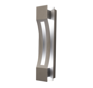WestGate LED Wall Sconce Light | 10W, 3000K, Curve Trim, Die-Cast Aluminum, Silver | CRE-04-30K-SIL