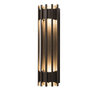 WestGate LED Wall Sconce Light | 10W, 3000K, Pen Trim, Die-Cast Aluminum, Silver | CRE-05-30K-BR