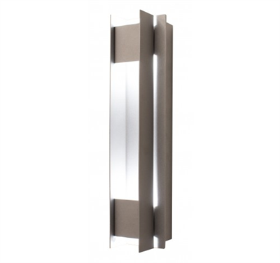 WestGate LED Wall Sconce Light | 10W, 4000K, Passage Trim, Die-Cast Aluminum, Silver | CRE-07-40K-SIL