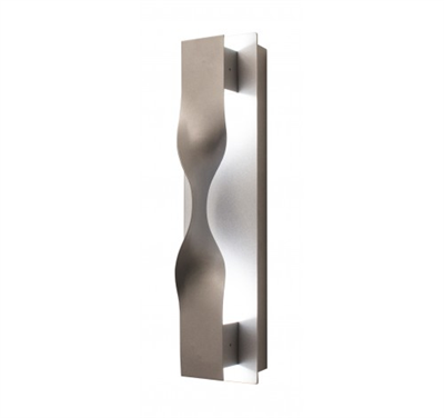 WestGate LED Wall Sconce Light | 10W, 4000K, Crush Trim, Die-Cast Aluminum, Silver  | CRE-08-40K-SIL