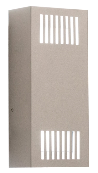 WestGate LED Wall Sconce Light | 15W, 5000K, Grille Trim, Die-Cast Aluminum, Silver | CRES-52-50K-SIL