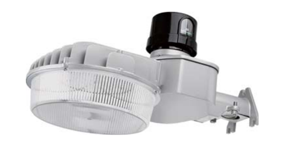LED Lighting Wholesale Inc. LED Dusk-to-Dawn Area Light | 45W, 5000K, Silver-Gray Finish, Photocell Included | D2D0545W27V50KSG