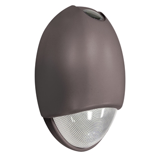 LED Teardrop Wall Pack with Photocell & Battery Back-Up | 12W, Choose Finish (Bronze,Black or White) | DBEL-ACEM-HL-X-SDT-PC