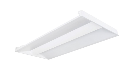 ATG ELECTRONICS, Low Profile 2x4 LED Troffer Light | Multi-Watt (25W,30W,35W) & Multi-CCT, 12V AUX with Receptacle, 0-10V Dimming | ECRT24-25W-T1-R0
