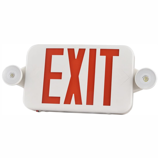 ATG ELECTRONICS, Exit & Emergency Combo, 90 Minute, Adjustable 1W Remote Heads- View Product