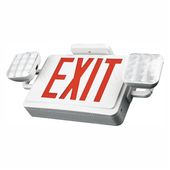 ATG ELECTRONICS, Compact Exit & Emergency Combo, 90 Minute, Adjustable 1.2W Remote Heads- View Product