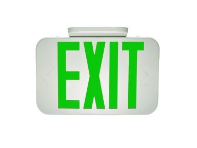 Maxlite, Adjustable, Exit and Emergency Combo, 1.5 Watt, White Housing, Green Lettering, EX-GWRC- View Product