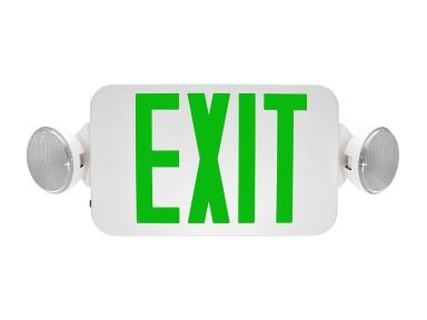 Maxlite, Adjustable, Exit and Emergency Combo, 3 Watt, White Housing, Green Lettering, EXC-GW- View Product