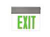 Maxlite, Edge-Lit Exit Sign, 3 Watt, Single Sided, Green Letters, Silver Housing, Thin Design, EXE-GS1S- View Product