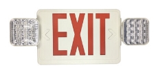EiKO LED Exit Sign Red with Emergency Light White Housing - View Product