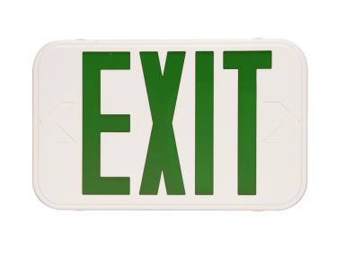 Maxlite, Thin Exit Sign, Low-Watt, White Housing, Green Letters, Battery Backup, EXT-GW- View Product