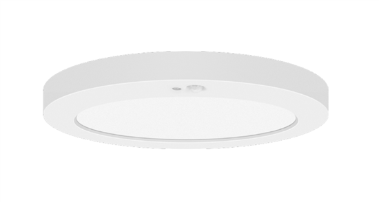 ATG, Flush Mount LED Luminaire, 7 Inch, 12 Watt, CCT-Selectable, Triac Dimmable, 120V, Integrated PIR | FLT7-12W-T2-SE -View Product