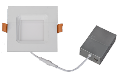 LLWINC, 6" Square LED Recessed Baffle Down Light | 12W, Multi-CCT (27K,30K,35K,40K,50K), TRIAC Dimming | HY-BFDL-S6-12W-5CCT