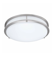 16" Double-Ring Flush Mount LED Ceiling Light | 16Inch, 26W, Multi-CCT | HY-DR16-26W-CCT
