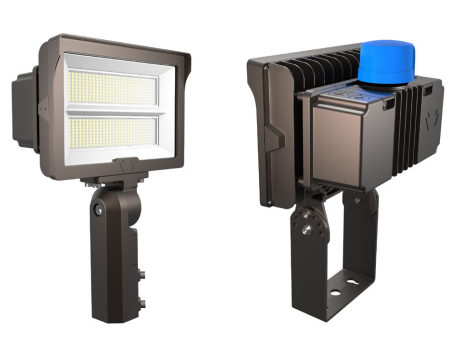 Keystone Technologies, High Power LED Flood Light with NEMA 3-Pin Photocell | Multi-Watt (100W,140W), Multi-CCT, Slip-Fitter & Trunnion Mount | KT-FLED140PS-R2x-UNV-8CSB-VDIM