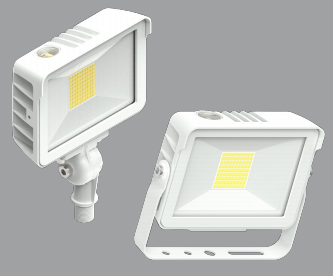 Keystone Technologies, LED Flood Light with Knuckle & Yoke Mount | 15W, Multi-CCT, White Housing | KT-FLED15-R1A-UNV-8CSB-VDIM-W