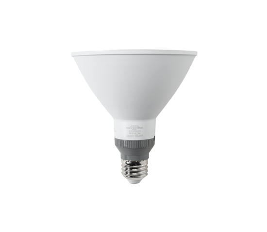 Keystone, Essential Series PAR38 Bulb, 15 Watt, E26 Base, CCT-Adjustable, Phase-Dimming, 120W Equivalent, KT-LED15PAR38-F-8CSF-View Product