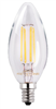 Keystone Technologies LED Filament B11 Lamp | 4.5W, 2700K or 3000K, E12 Base, Clear Lens, Straight-Tip | KT-LED4.5FB11-E12-9xx-C