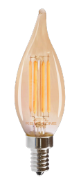 Keystone Technologies, Filament LED CA11 Bulb | 4.5W, E12, 2200K, Bent-Tip | KT-LED4.5FCA11-E12-822-A