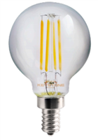Keystone Technologies, LED Filament G16 Globe Bulb | 4.5W, Choose CCT, E12 Base, Clear Lens | KT-LED4.5FG16-E12-9xx-C