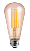 Keystone Technologies, Edison Shape LED Filament ST19 Bulb | 4.5W, 2200K, E26 Base, Amber Lens | KT-LED4.5FST19-E26-822-A