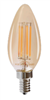 Keystone LED Filament B11 Lamp | 5.5W, E12 Base, 2200K, Straight-Tip | KT-LED5.5FB11-E12-822-A