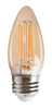 Keystone LED Filament B11 Lamp | 5.5W, E26 Base, 2200K, Straight-Tip | KT-LED5.5FB11-E26-822-A